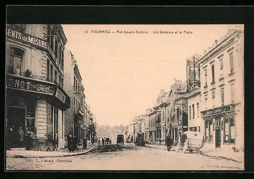 AK Fourmies, Rue Cousin-Corbier, Sté Générale et la Poste