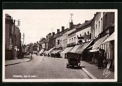 AK Fourmies, Rue St. Louis, Strassenpartie