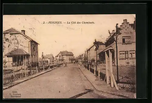 AK Feignies, La Cité des Cheminots