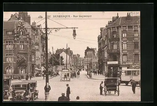 AK Dunkerque, Rue Guynemer, Strassenpartie