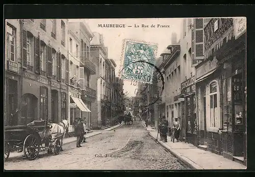 AK Maubeuge, la Rue de France