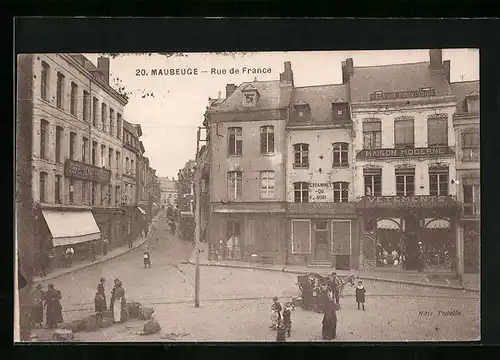 AK Maubeuge, Rue de France, Maison Moderne, Estaminet du Midi