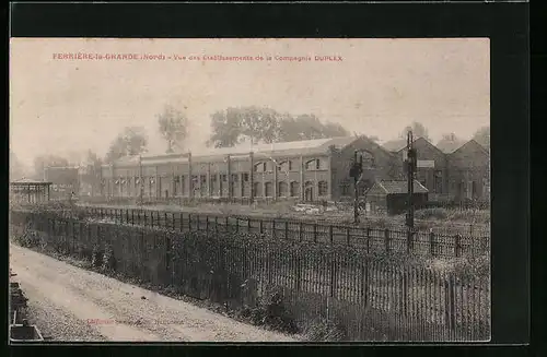 AK Ferrière-la-Grande, Vue des Etablissements de la Compagnie Duplex