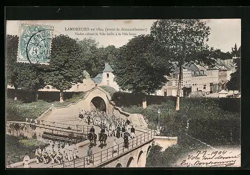 AK Landrecies, Viaduc reliant la Ville haute à la Ville basse