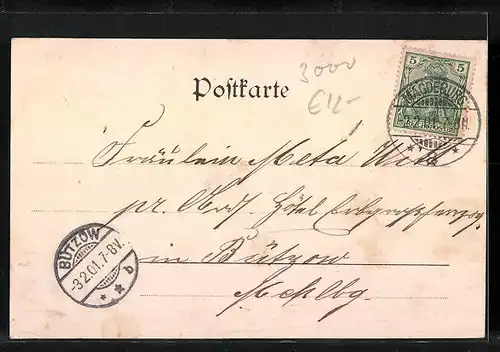 AK Magdeburg, Strombrücke mit Strassenbahn