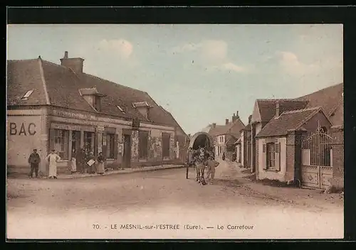 AK Le Mesnil-sur-l`Estrée, Le Carrefour