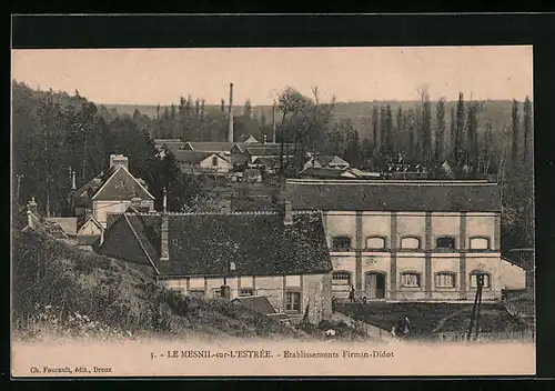 AK Le Mesnil-sur-l`Estrée, Etablissements Firmin-Didot