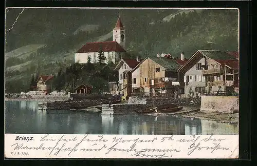 AK Brienz, Ortspartie mit Kirche