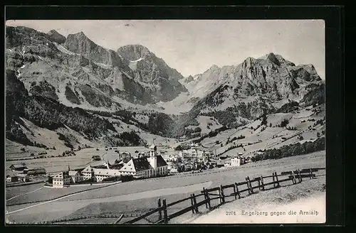 AK Engelberg, Ortsansicht gegen die Arnialp