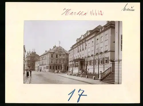 Fotografie Brück & Sohn Meissen, Ansicht Hartha, Rathaus in der Albertstrasse