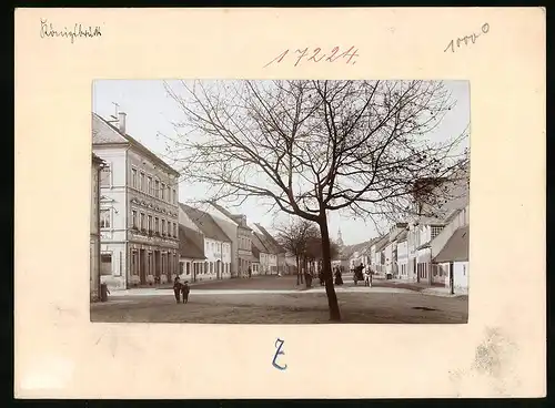Fotografie Brück & Sohn Meissen, Ansicht Königsbrück, Weissbacherstrasse mit Cafe Inh. Bruno Böhme