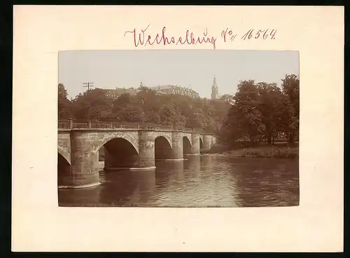 Fotografie Brück & Sohn Meissen, Ansicht Wechselburg, Schloss & Muldenbrücke