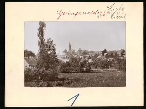 Fotografie Brück & Sohn Meissen, Ansicht Geringswalde, Ortsansicht mit Kirche