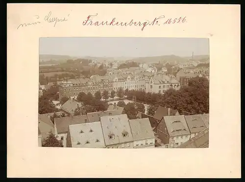 Fotografie Brück & Sohn Meissen, Ansicht Frankenberg, Ortsansicht mit Wohn - und Geschäftshäusern