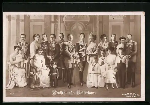 AK Deutschlands Kaiserhaus mit Kaiser Wilhelm II.