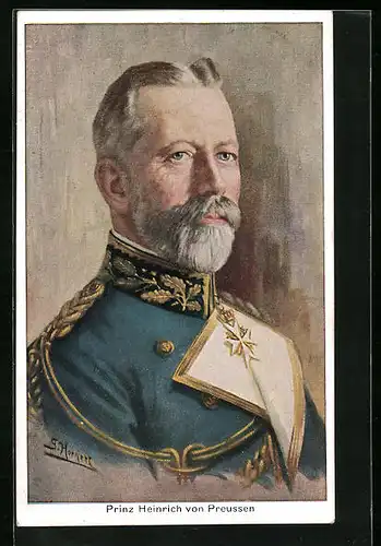 Künstler-AK Prinz Heinrich von Preussen in Uniform