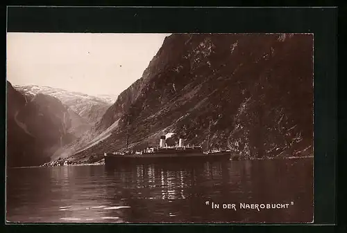 AK Passagierschiff MS Monte-Sarmiento in der Naerobucht