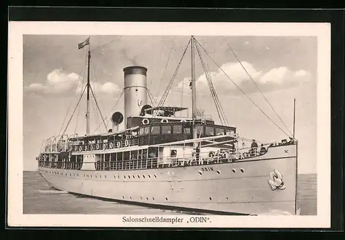 AK Salon-Schnelldampfer Odin auf hoher See