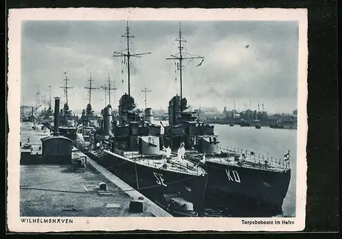 AK Wilhelmshaven, Torpedoboote im Hafen