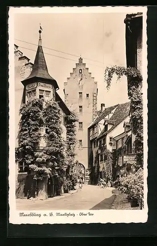 AK Meersburg a. B., Marktplatz mit Obertor