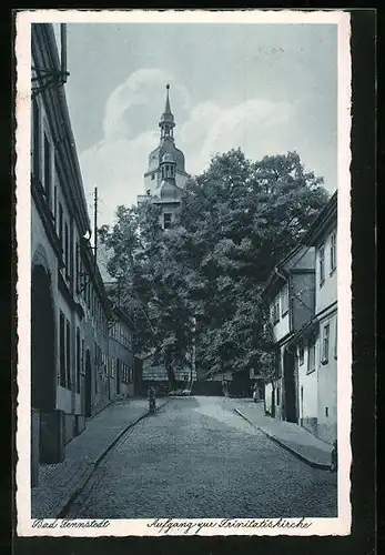 AK Bad Tennstedt, Aufgang zur Trinitatiskirche