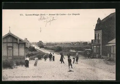 AK Loon-Plage, Avenue du Casino, La Chapelle