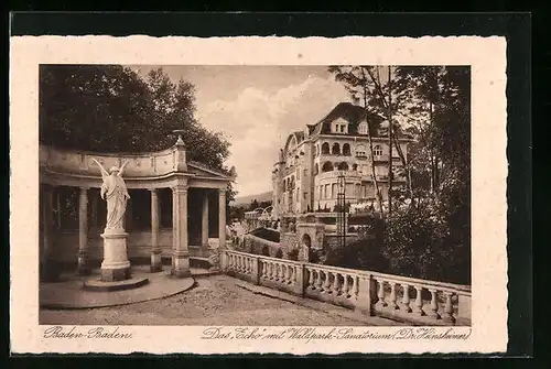 AK Baden-Baden, Das Echo mit Waldpark-Sanatorium