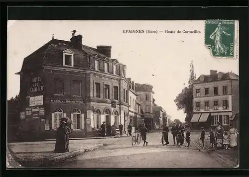 AK Epaignes, Route de Cormeilles