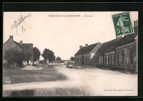 AK Marcilly-la-Champagne, Une rue