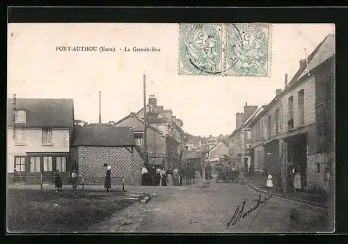 AK Pont-Authou, La Grande-Rue