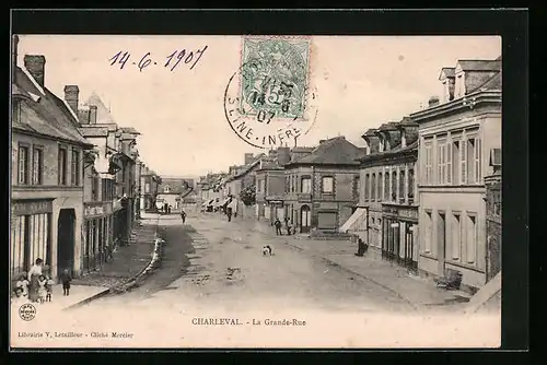 AK Charleval, La Grande-Rue