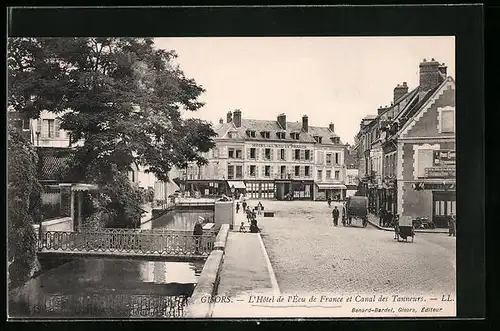 AK Gisors, L`Hotel de l`Ecu de France et Canal des Tanneurs