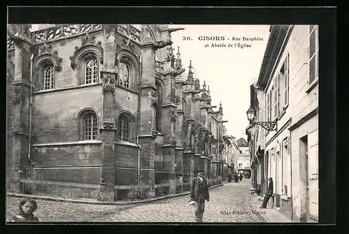 AK Gisors, Rue Dauphine et Abside de l`Eglise