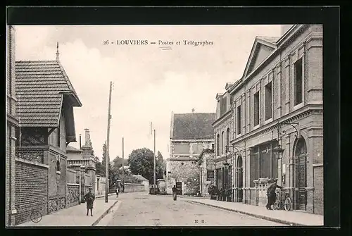 AK Louviers, Postes et Télégraphes