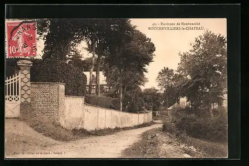 AK Bouchevilliers-le-Chateau, Ortsansicht mit Strassenpartie
