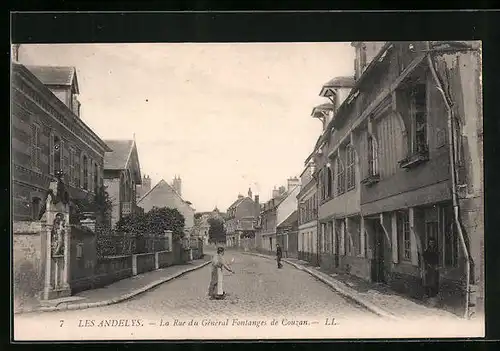 AK Les Andelys, La Rue du General Fontanges de Couzan