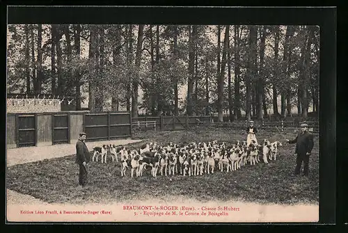 AK Beaumont-le-Roger, Chasse St-Hubert - Equipage de M. le Comte de Boisgelin