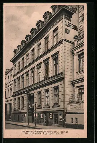 AK Berlin, Christliches Hospiz Albrechtshof, Albrechtstrasse 17