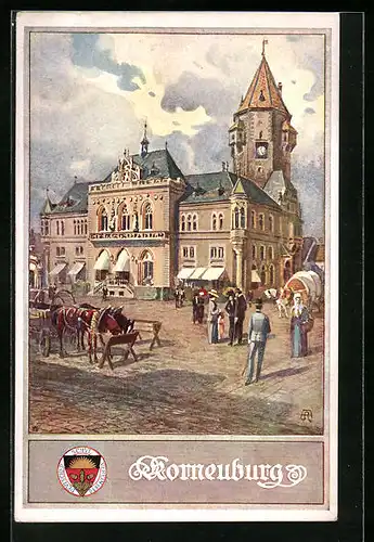 AK Deutscher Schulverein Nr. 235: Korneuburg, Rathaus und Stadtturm