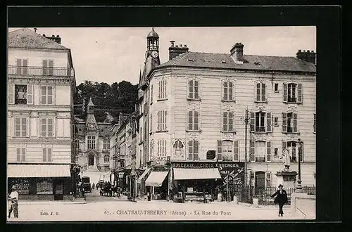 AK Chateau-Thierry, La Rue du Pont