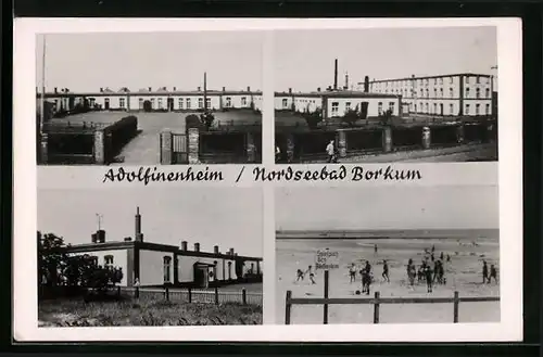 AK Borkum, Adolfinenheim, Strandpartie