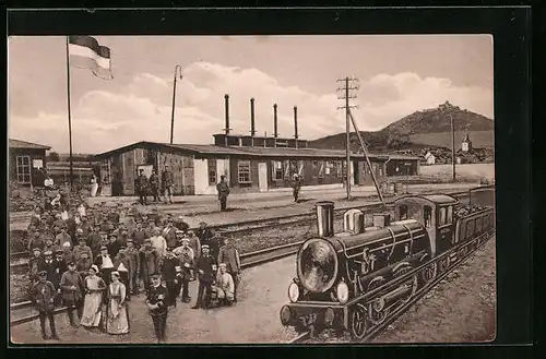 AK Neudietendorf, Bahngleise der Kriegsverpflegungsanstalt