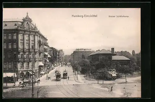 AK Hamburg-Eimsbüttel, Strassenpartie am kleinen Schäferkamp
