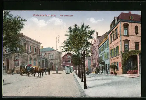 AK Kaiserslautern, Strassenpartie am Bahnhof