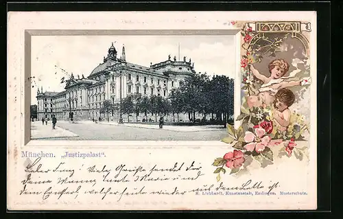 Passepartout-Lithographie München, Justizpalast