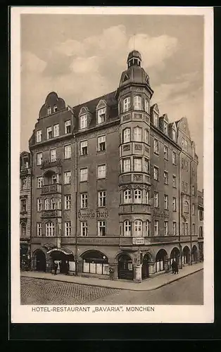 AK München, Hotel-Restaurant Bavaria, Schillerstrasse 10