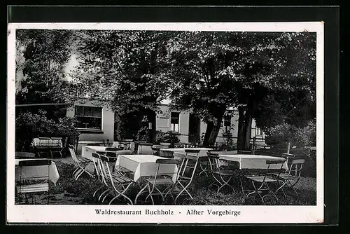 AK Roisdorf, Waldrestaurant Buchholz - Blick auf Gebaüde und Garten