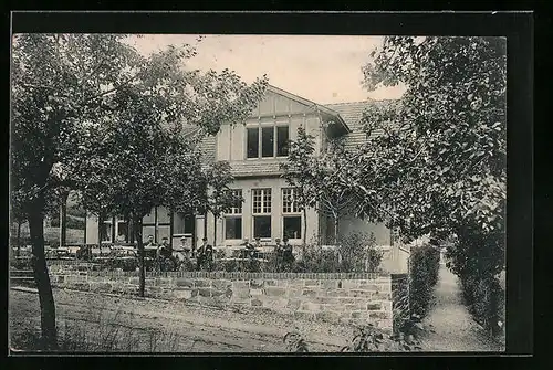 AK Bad Neuenahr, Gasthaus Klosterschenke mit Terrasse und Gästen