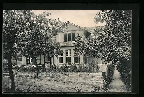 AK Bad Neuenahr, Gasthaus Klosterschenke mit Terrasse und Gästen