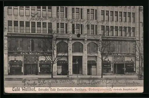 AK Hamburg, Café Wallhof am Glockengiesserwall
